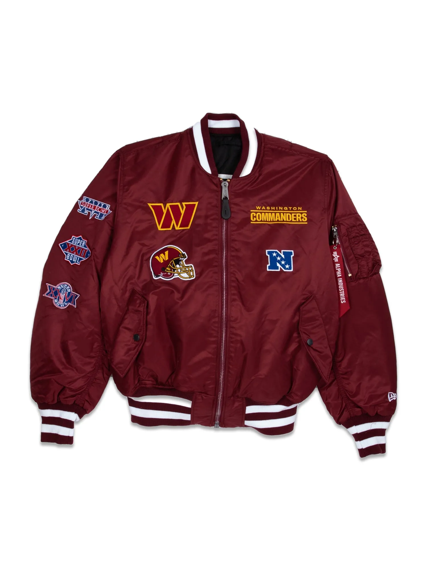 WASHINGTON COMMANDERS X ALPHA X NEW ERA MA-1 BOMBER JACKET sold by Alpha Industries