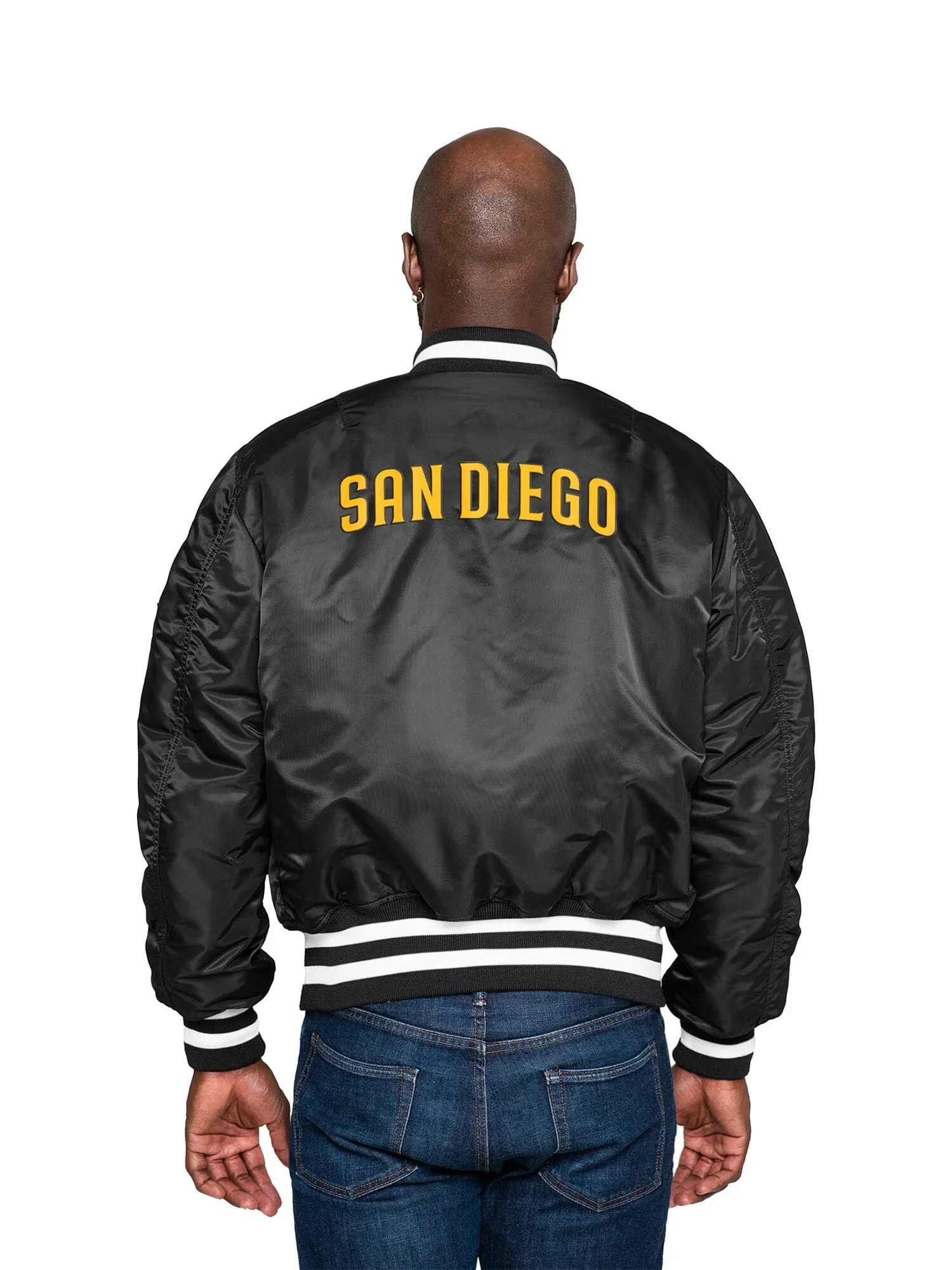 SAN DIEGO PADRES X ALPHA X NEW ERA MA-1 BOMBER JACKET sold by Alpha Industries product image thumbnail 3