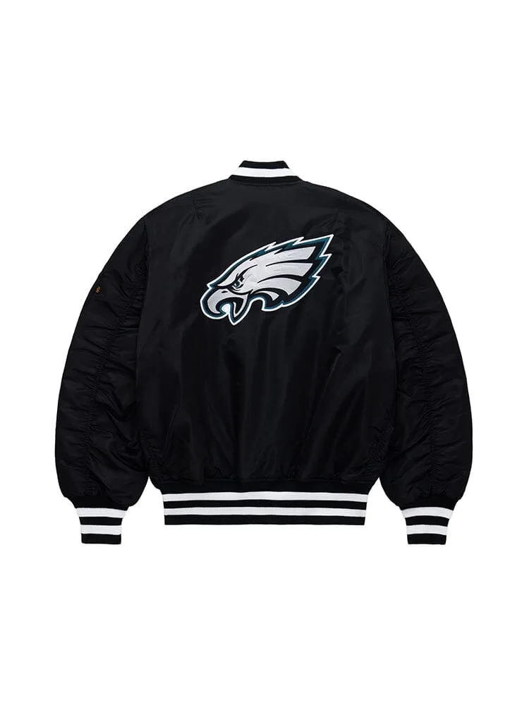 PHILADELPHIA EAGLES X ALPHA X NEW ERA MA-1 BOMBER JACKET sold by Alpha Industries product image thumbnail 2