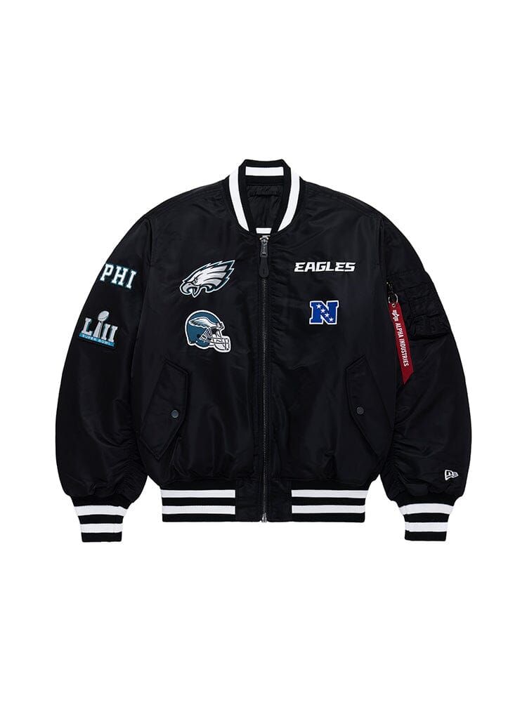 PHILADELPHIA EAGLES X ALPHA X NEW ERA MA-1 BOMBER JACKET sold by Alpha Industries