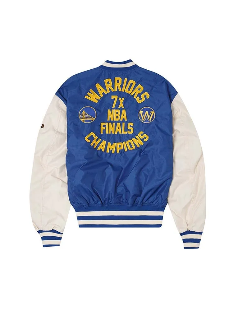GOLDEN STATE WARRIORS X ALPHA X NEW ERA L-2B BOMBER JACKET sold by Alpha Industries product image thumbnail 2