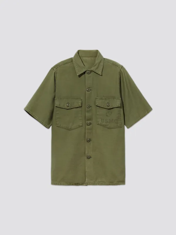 VINTAGE ‘70s UTILITY SHORT SLEEVE SHIRT USMC sold by Alpha Industries