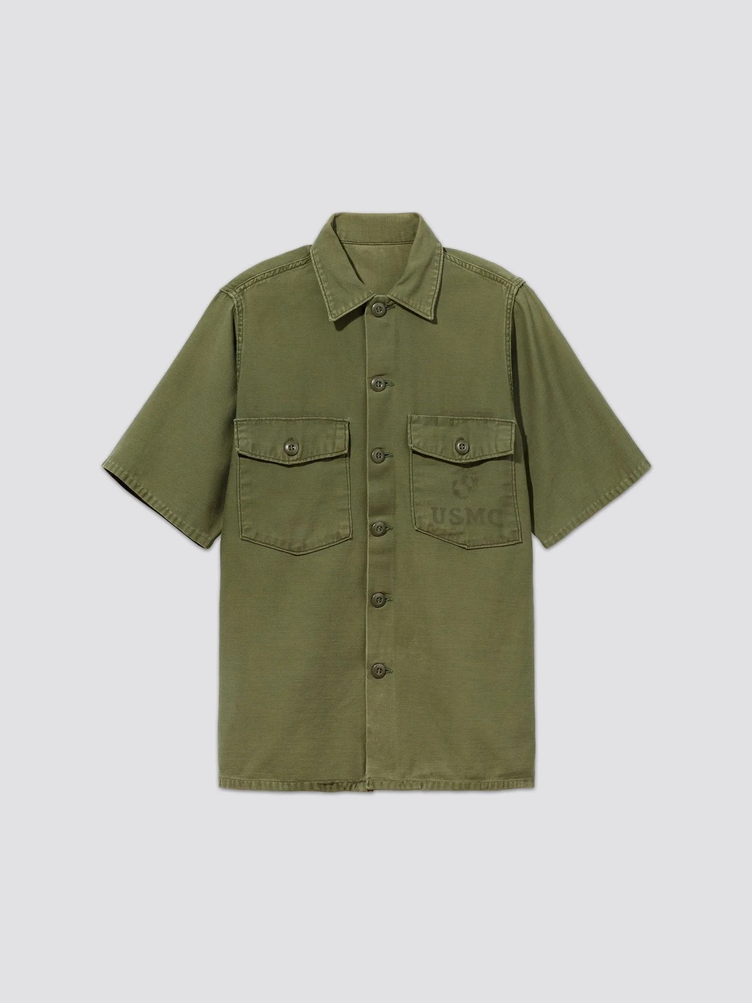 VINTAGE ‘70s UTILITY SHORT SLEEVE SHIRT USMC sold by Alpha Industries