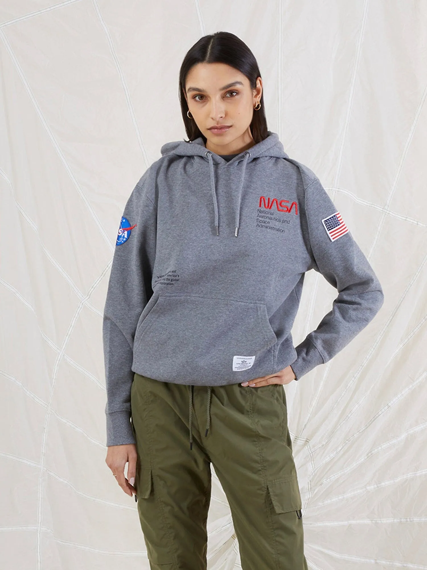 NASA WORM LOGO HOODIE sold by Alpha Industries product image thumbnail 3