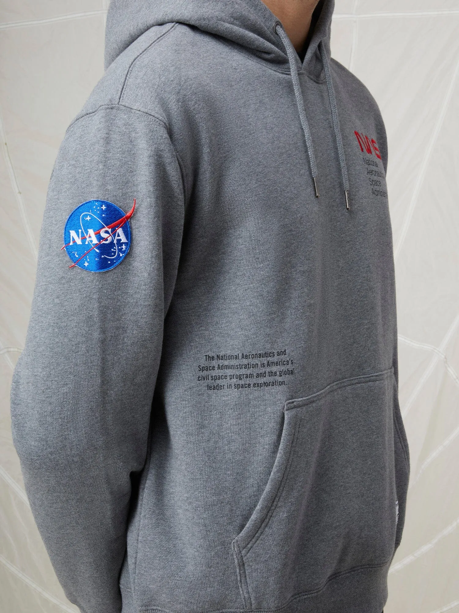 NASA WORM LOGO HOODIE sold by Alpha Industries product image thumbnail 5