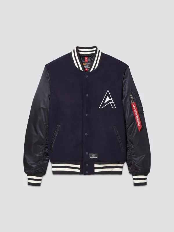 MA-1 WOOL VARSITY JACKET (REPLICA BLUE) sold by Alpha Industries