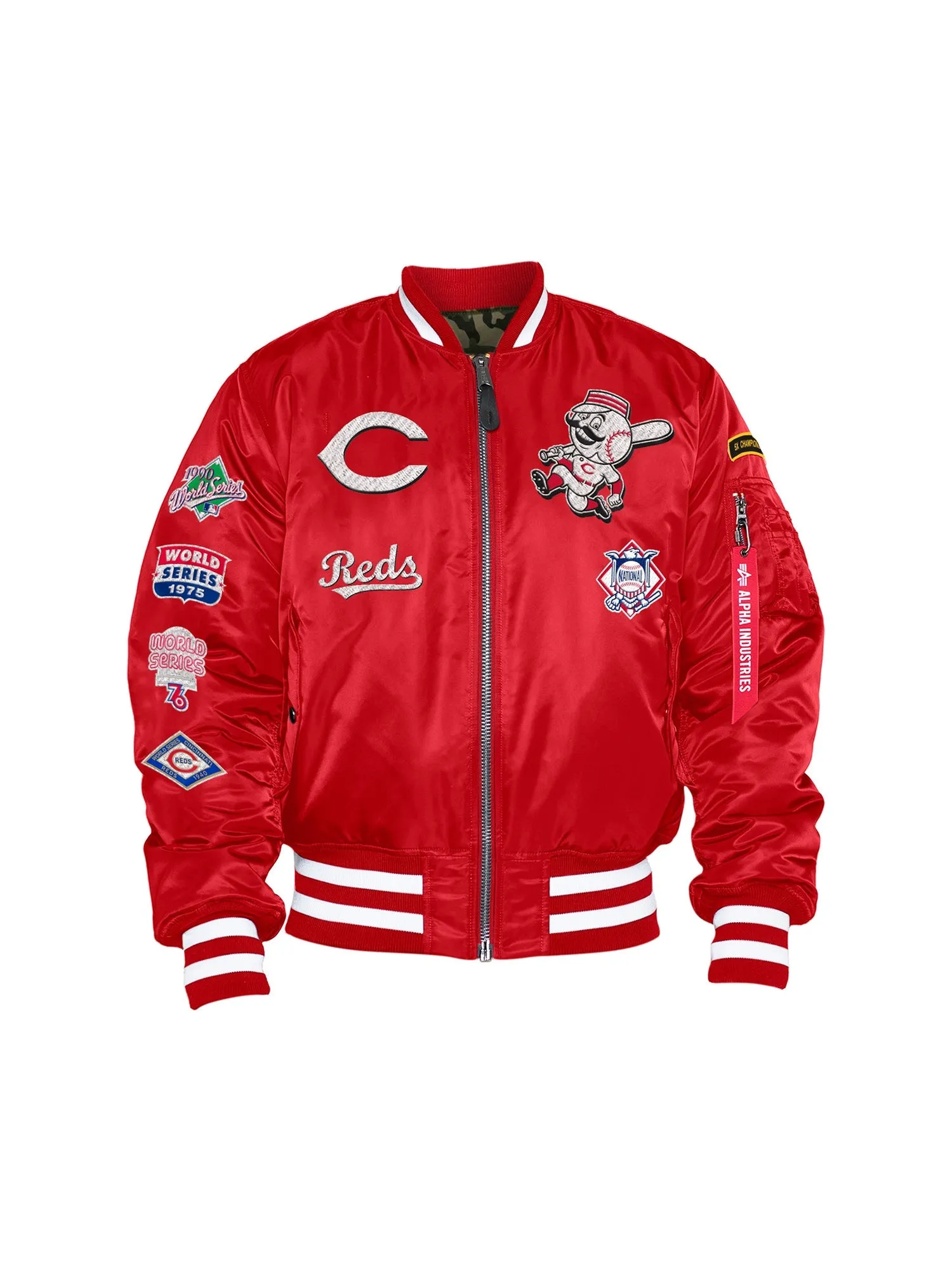 CINCINNATI REDS X ALPHA X NEW ERA MA-1 BOMBER JACKET sold by Alpha Industries