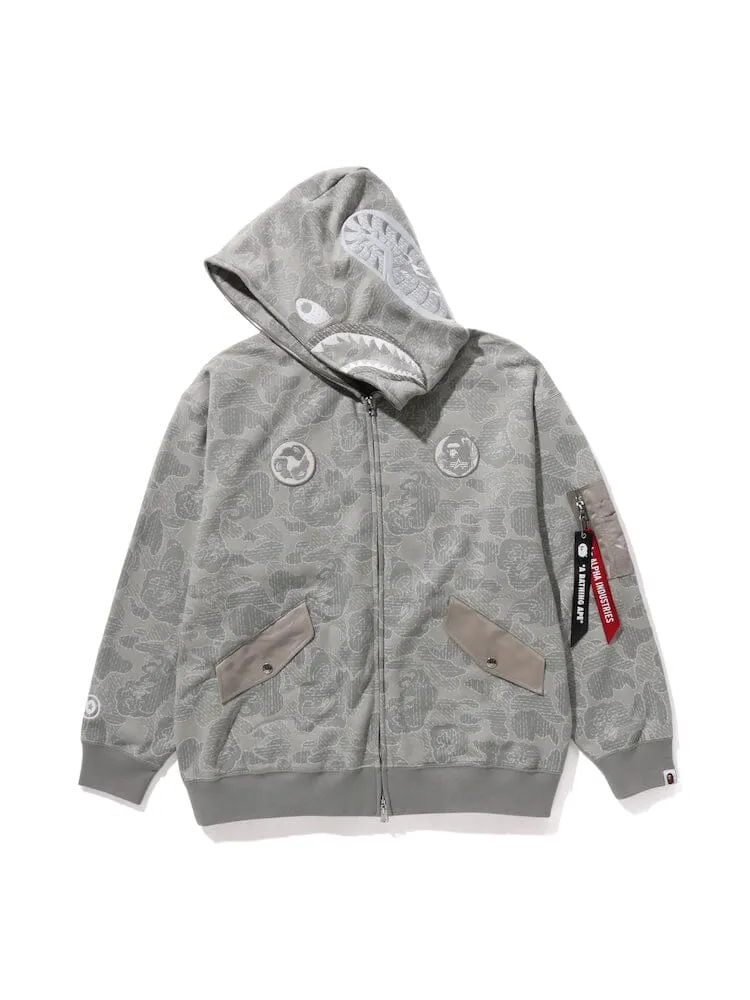 ALPHA X BAPE SHARK FULL ZIP HOODIE sold by Alpha Industries product image thumbnail 4