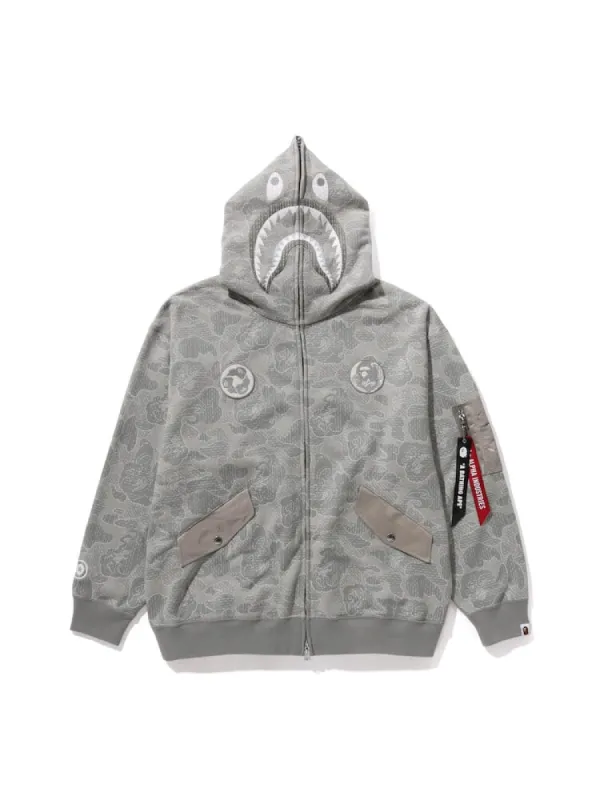 ALPHA X BAPE SHARK FULL ZIP HOODIE sold by Alpha Industries