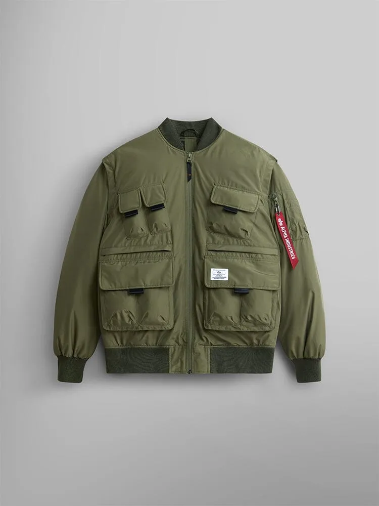 MULTI POCKET BOMBER JACKET sold by Alpha Industries