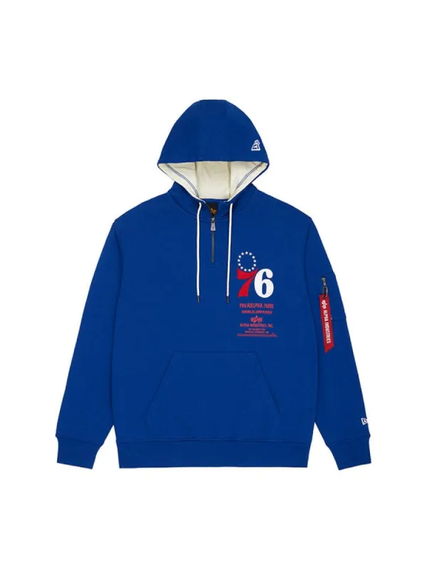 PHILADELPHIA 76ERS X ALPHA X NEW ERA HOODIE sold by Alpha Industries