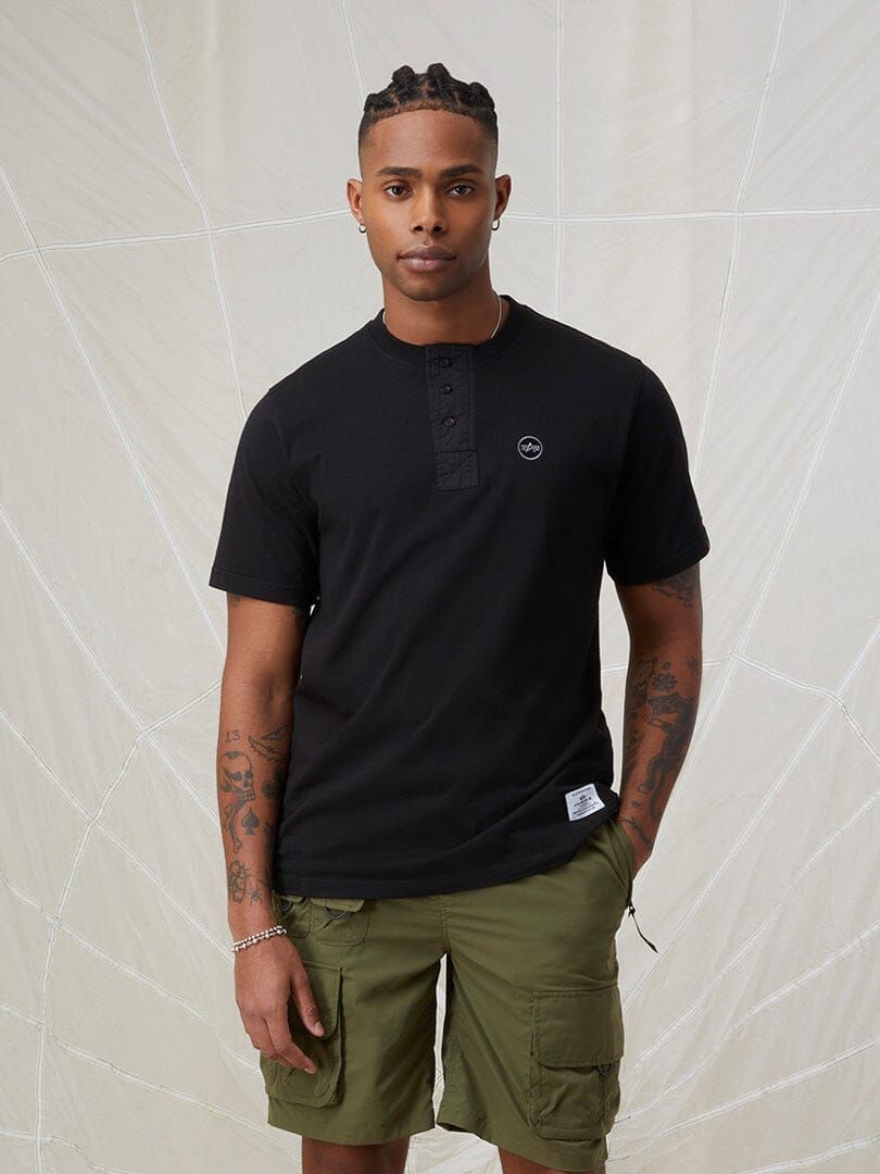 ESSENTIAL SHORT SLEEVE HENLEY sold by Alpha Industries product image thumbnail 2