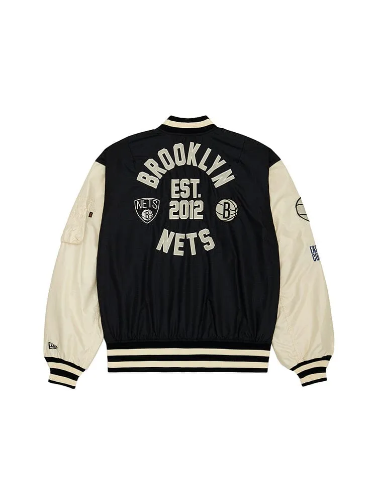 BROOKLYN NETS X ALPHA X NEW ERA L-2B BOMBER JACKET sold by Alpha Industries product image thumbnail 2