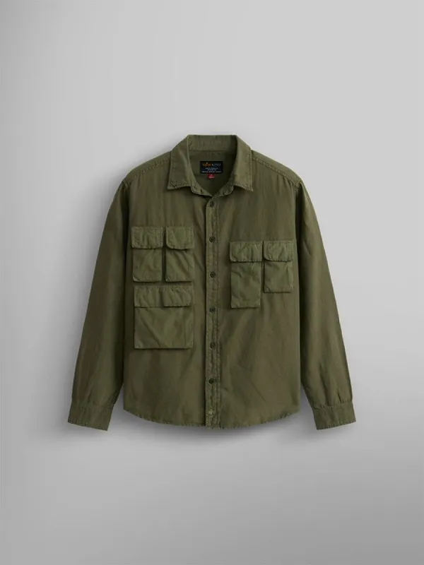 LONG SLEEVE MULTI POCKET SHIRT (OG-107 GREEN) made by Alpha Industries