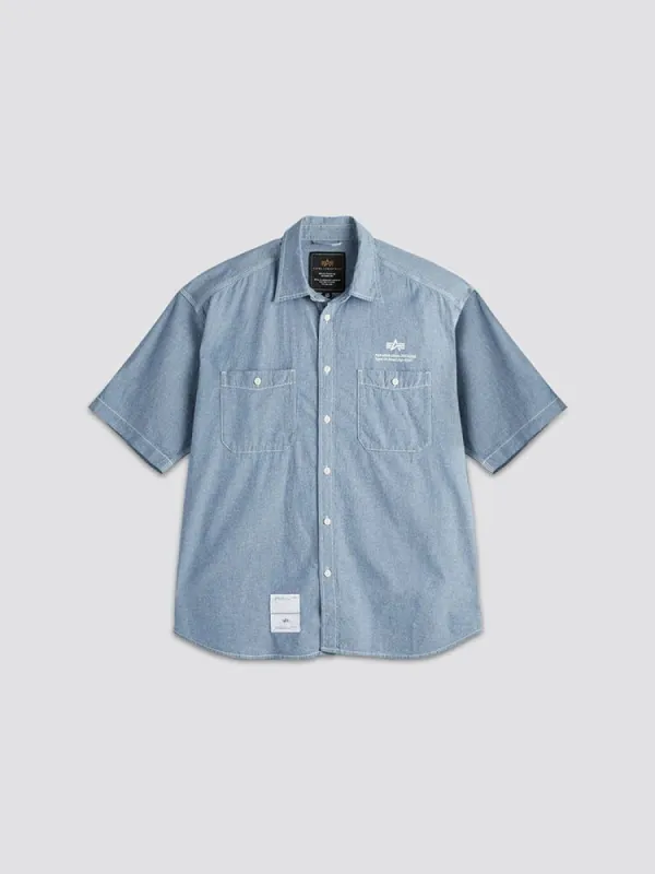 SHORT SLEEVE CHAMBRAY SHIRT sold by Alpha Industries