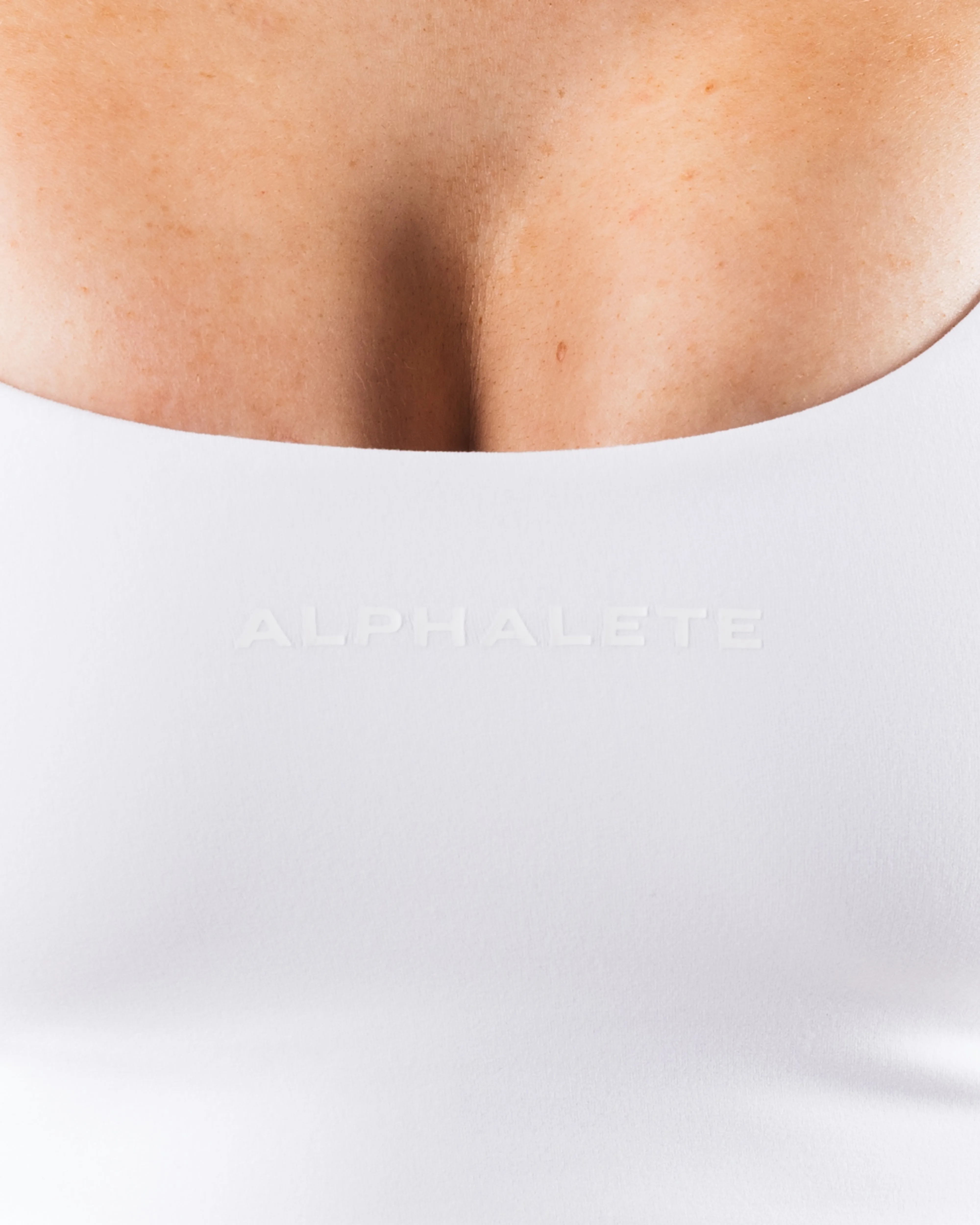 Aura Strappy Longline Bra - White sold by Alphalete product image thumbnail 5