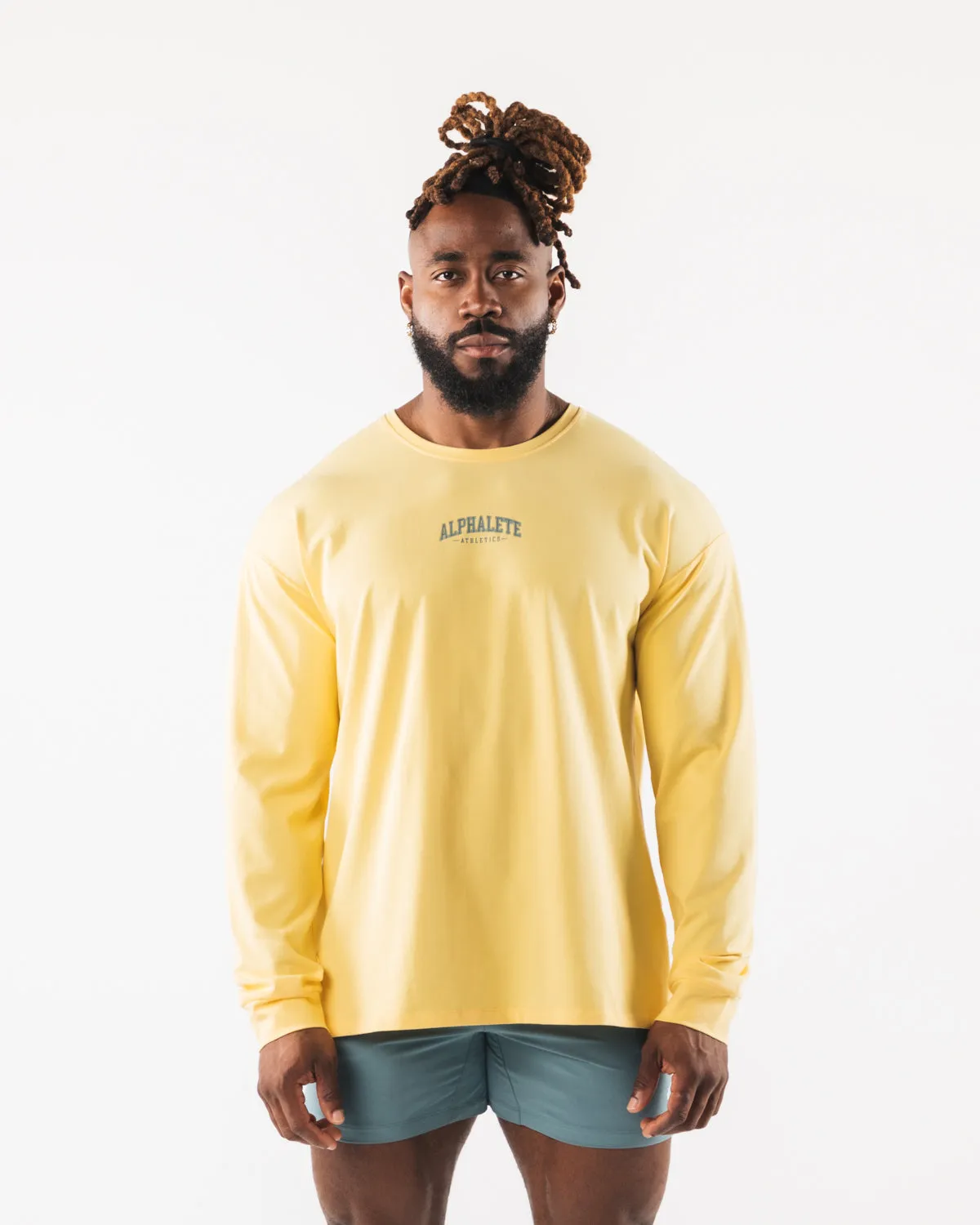 AA Paisley Print LS Tee - Yellow sold by Alphalete
