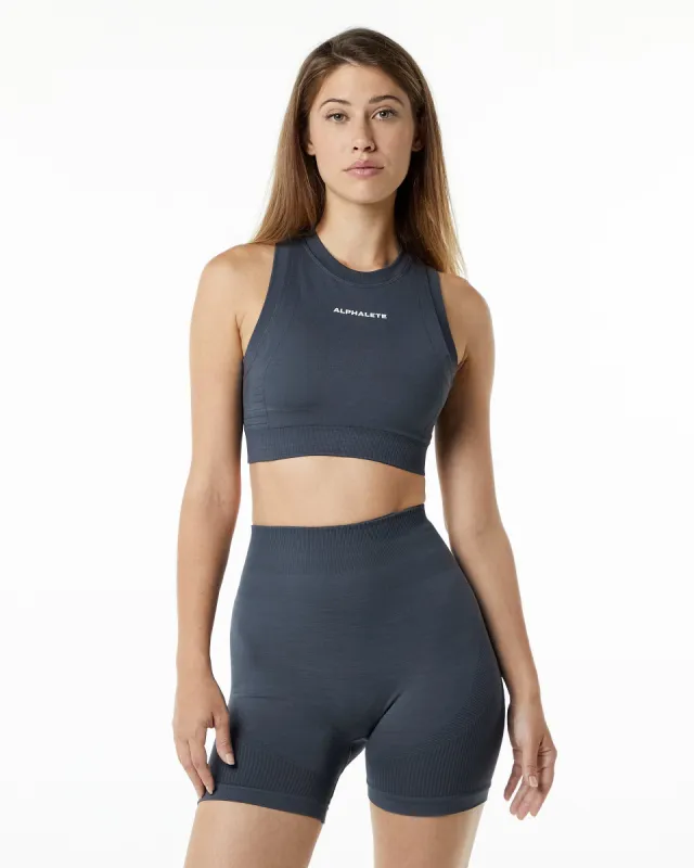 Ozone Crop Bra - Carbon sold by Alphalete