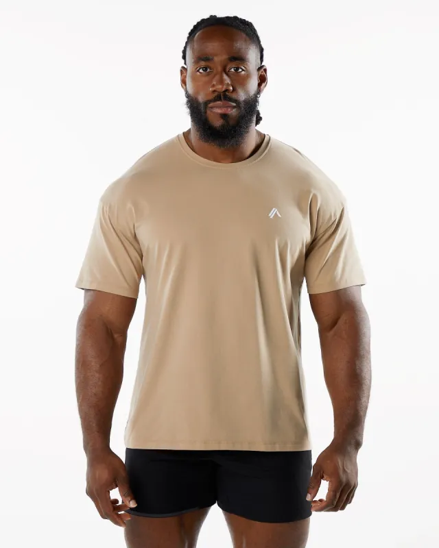 Emblem Tee - Taupe sold by Alphalete