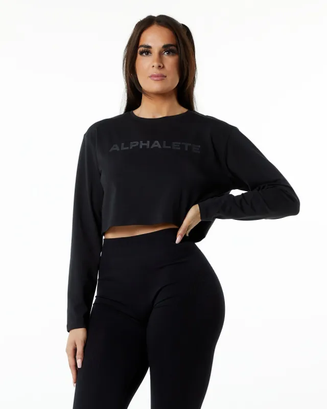 Core LS Crop - Blackout sold by Alphalete