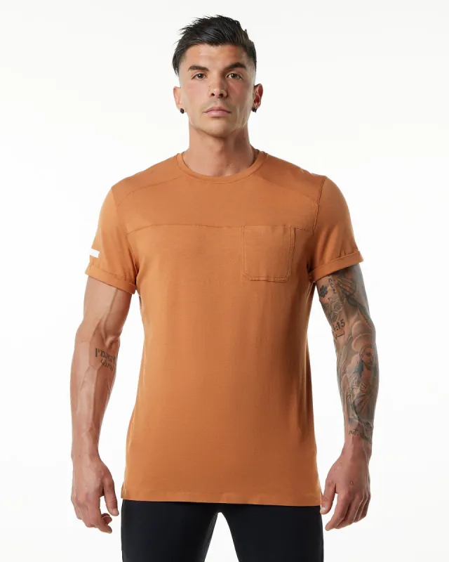 Evo Pocket Tee - Camel sold by Alphalete