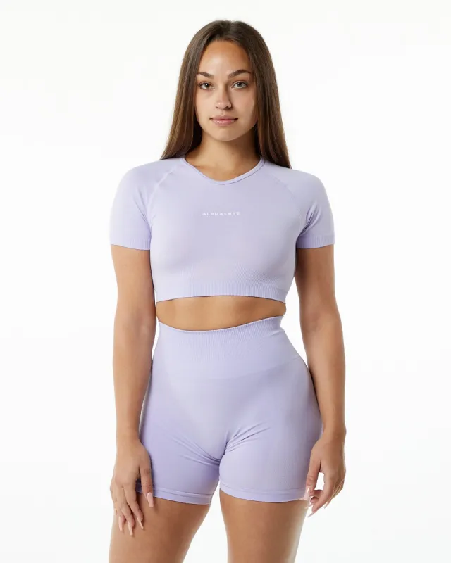 Amplify V-Neck Crop Top - Misty Lilac sold by Alphalete