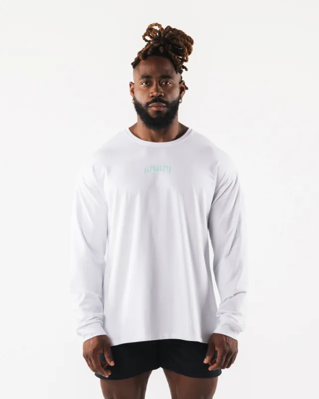 AA Paisley Print LS Tee - White sold by Alphalete