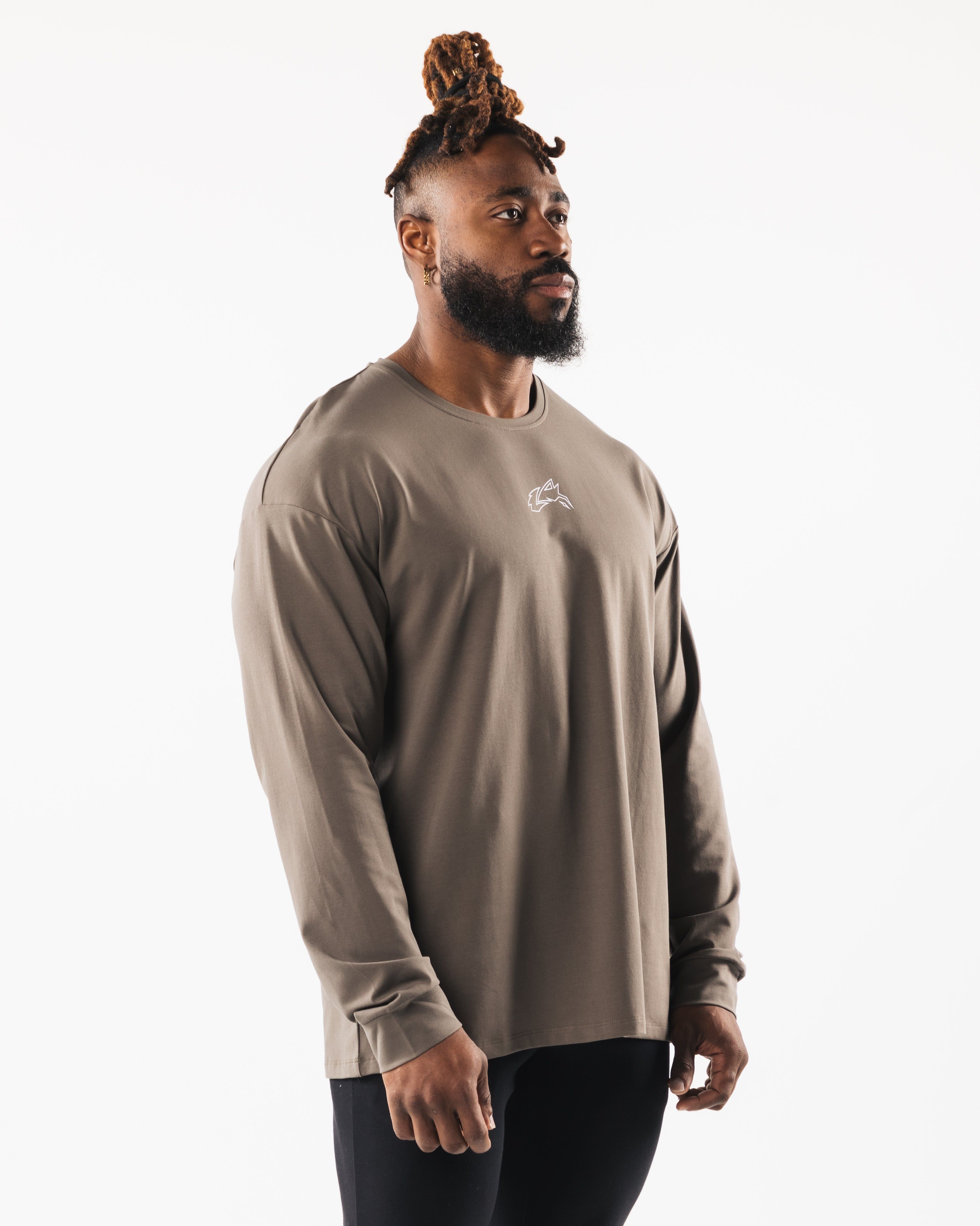 Wolf Head LS Tee - Desert Taupe sold by Alphalete product image thumbnail 3