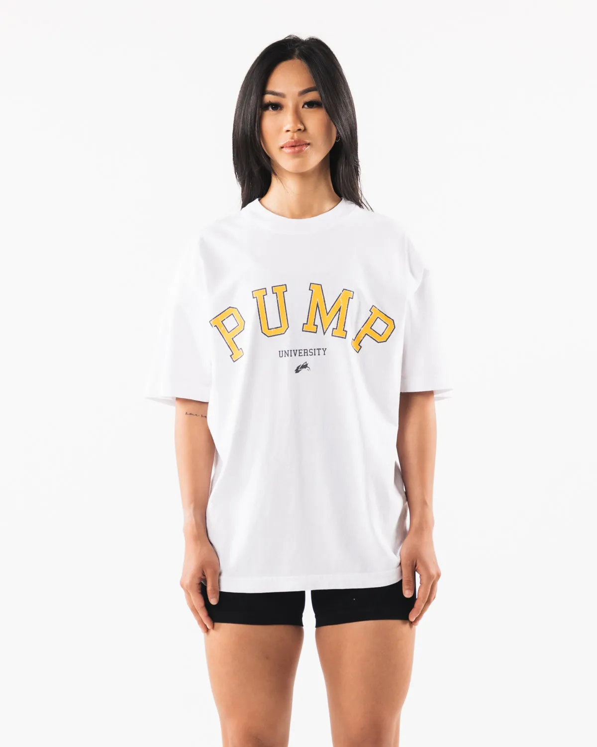 Pump University Tee - White sold by Alphalete product image thumbnail 3