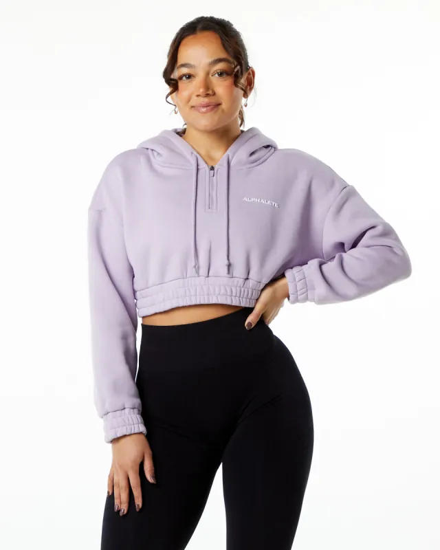 Classic Capital Crop Hoodie - Misty Lilac sold by Alphalete