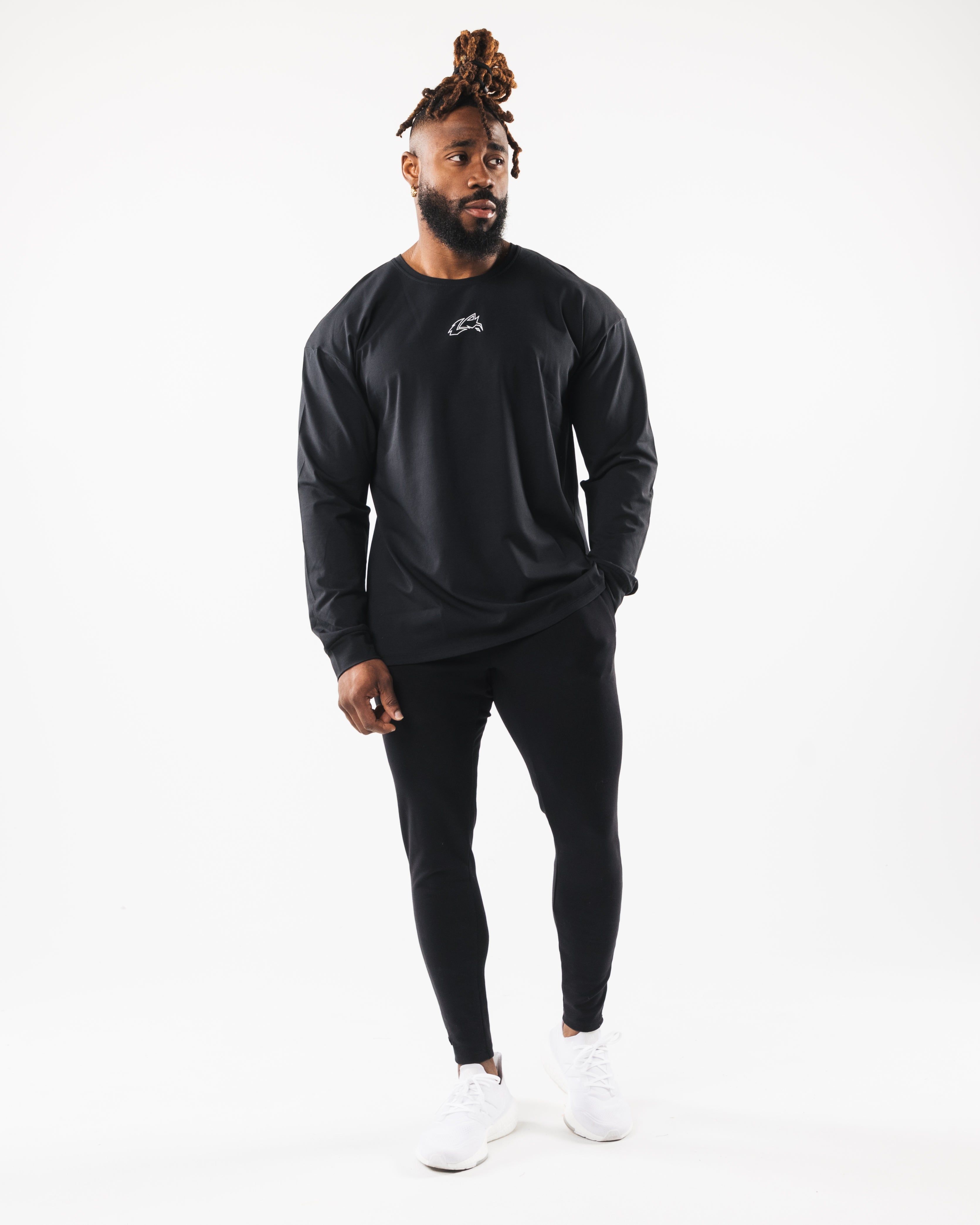 Wolf Head LS Tee - Black sold by Alphalete product image thumbnail 2