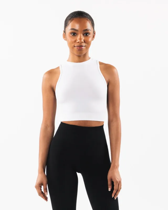 Stratus Crop Tank - White sold by Alphalete