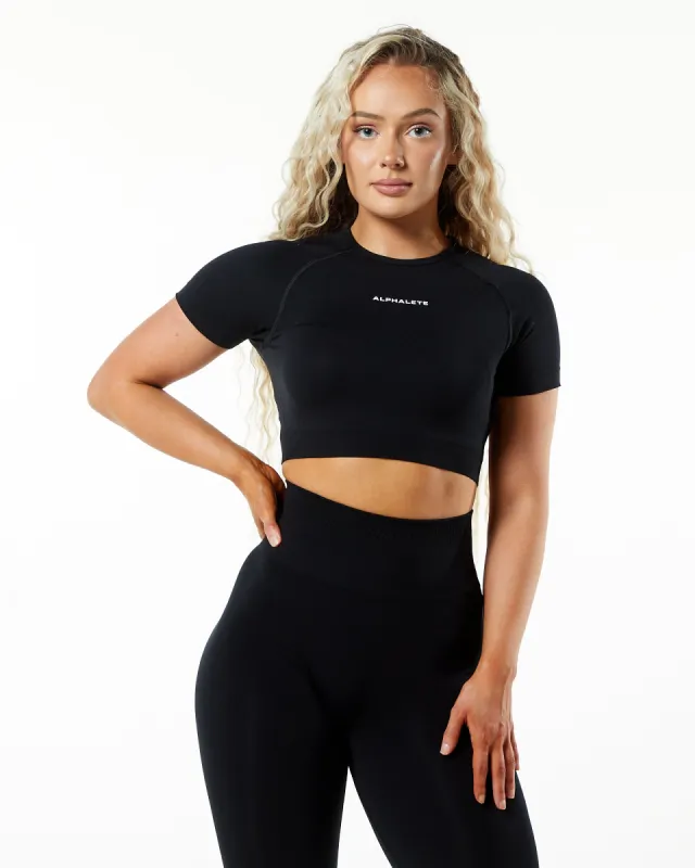 Amplify SS Crop - Black sold by Alphalete