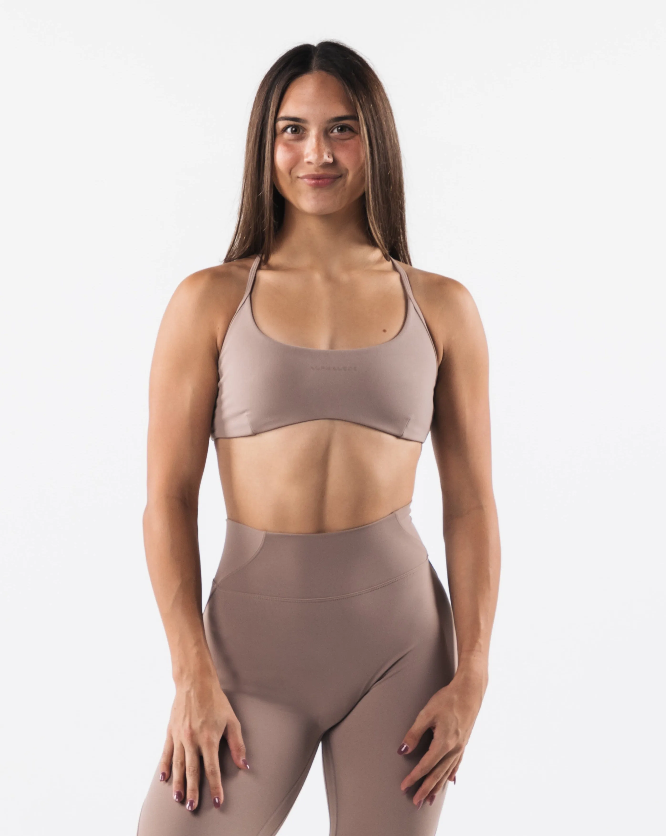 Aura Strappy Bra - Sand sold by Alphalete