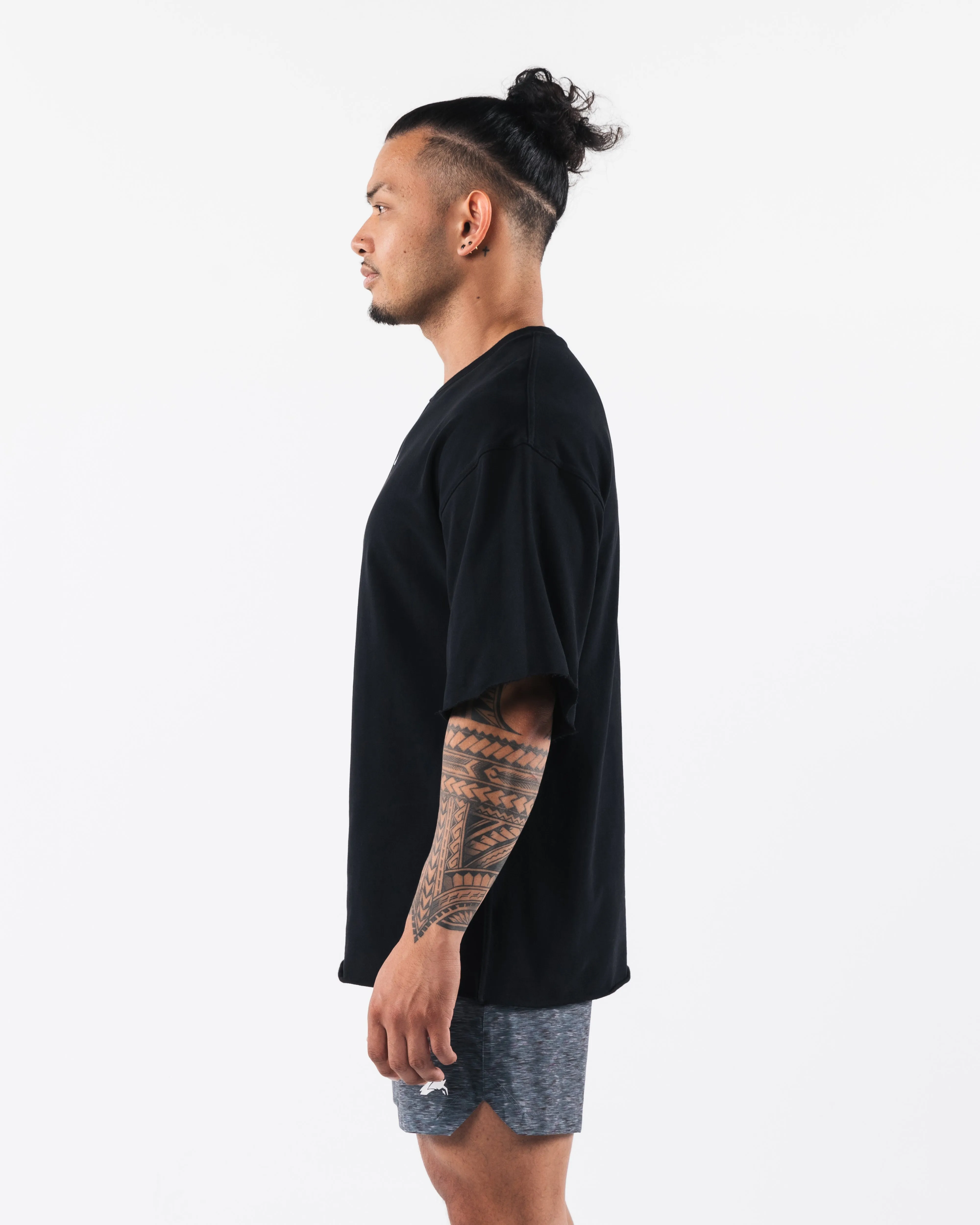 Three Pillar Terry Tee - Black sold by Alphalete product image thumbnail 3
