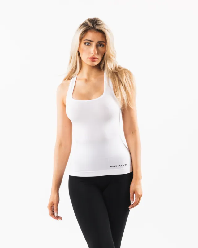 Seamless Racerback Tank - White sold by Alphalete