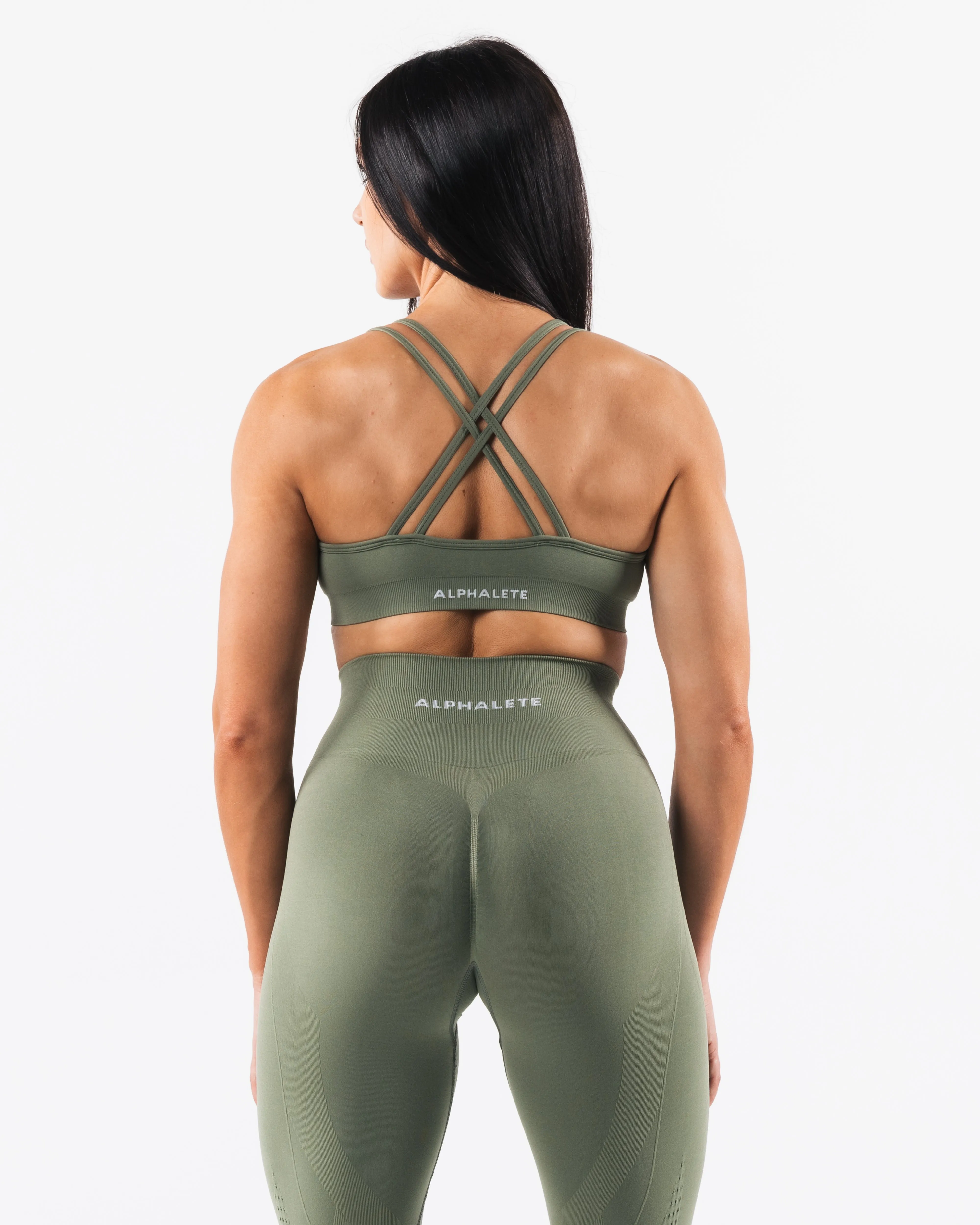 Amplify Deep V Bra - Noble Green sold by Alphalete product image thumbnail 2