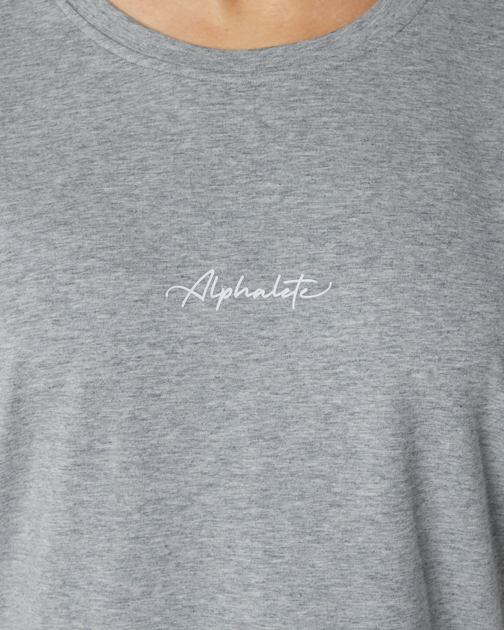 Signature Oversized Tee - Heather Grey sold by Alphalete product image thumbnail 4