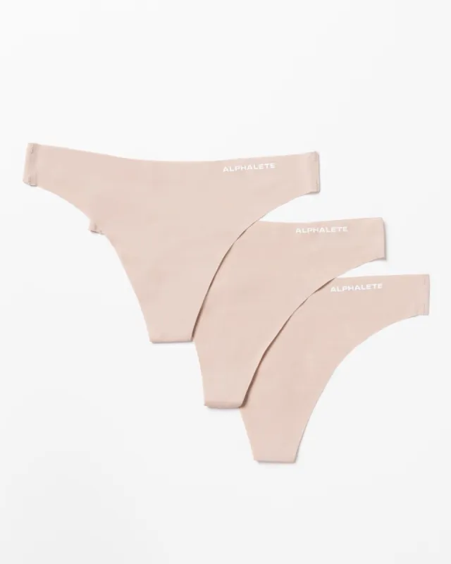Seamless Thong 3pk - Nude sold by Alphalete