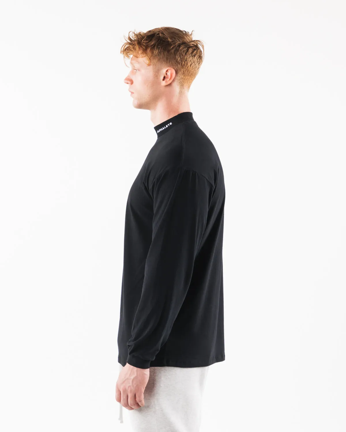 Brushed Core Mock Neck LS - Black sold by Alphalete product image thumbnail 4