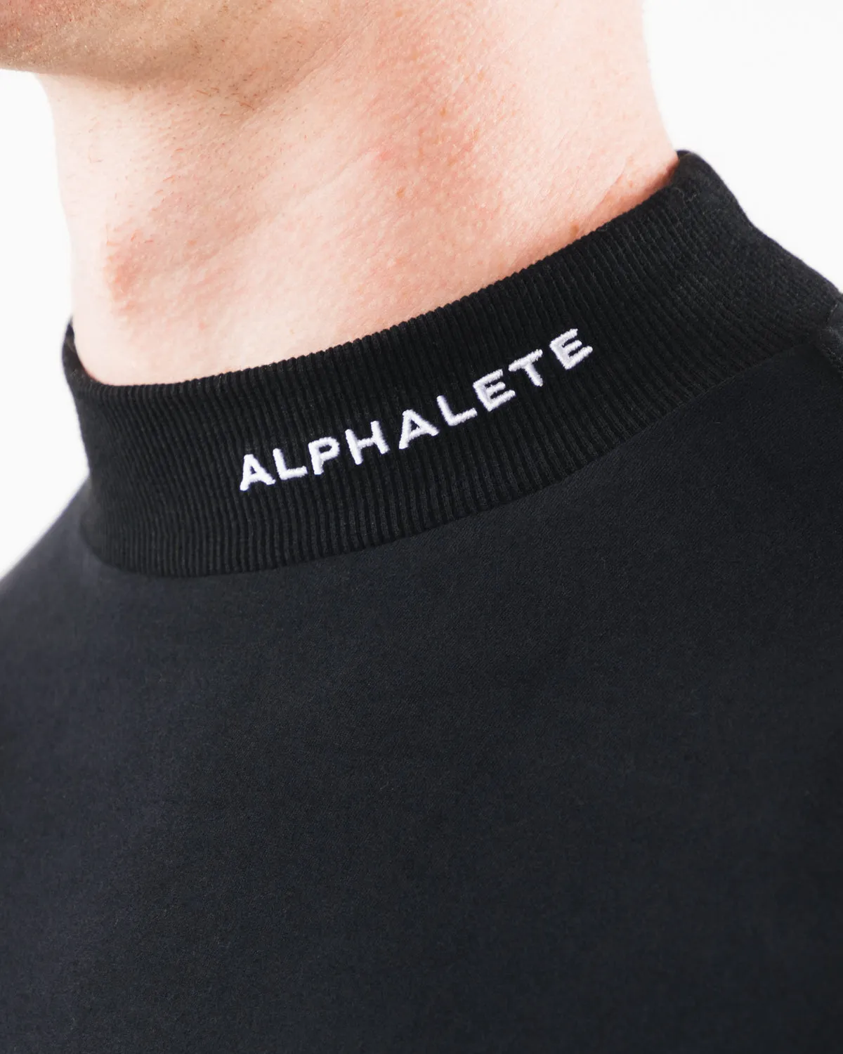 Brushed Core Mock Neck LS - Black sold by Alphalete product image thumbnail 5
