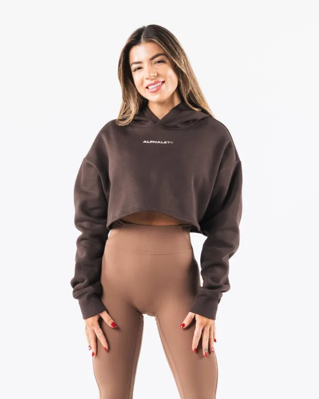 Trilogy Crop Hoodie - Pewter sold by Alphalete