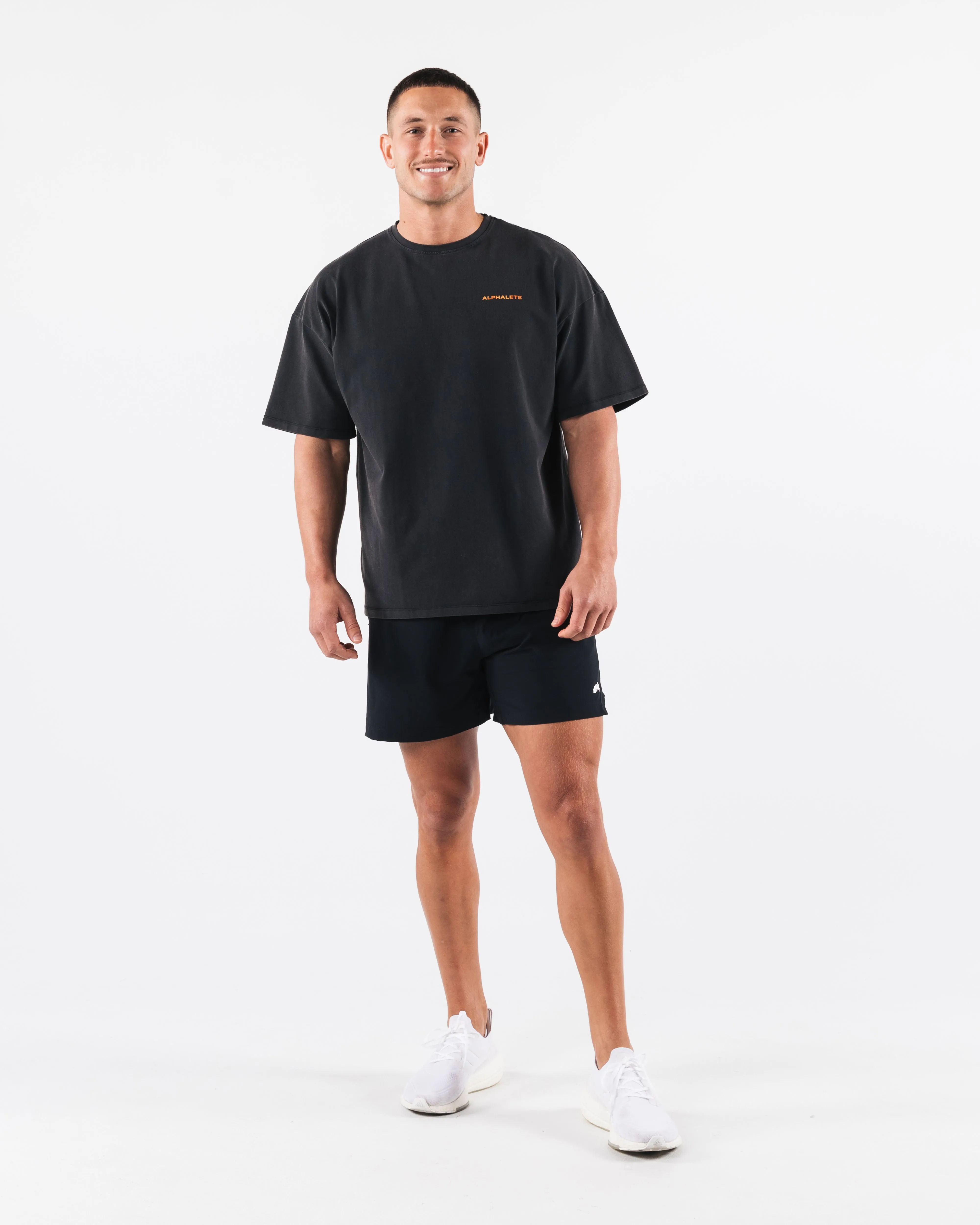 Breathe More Tee - Washed Black / Orange sold by Alphalete product image thumbnail 2