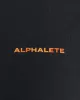 Breathe More Tee - Washed Black / Orange sold by Alphalete