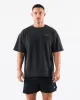 Breathe More Tee - Washed Black / Orange sold by Alphalete