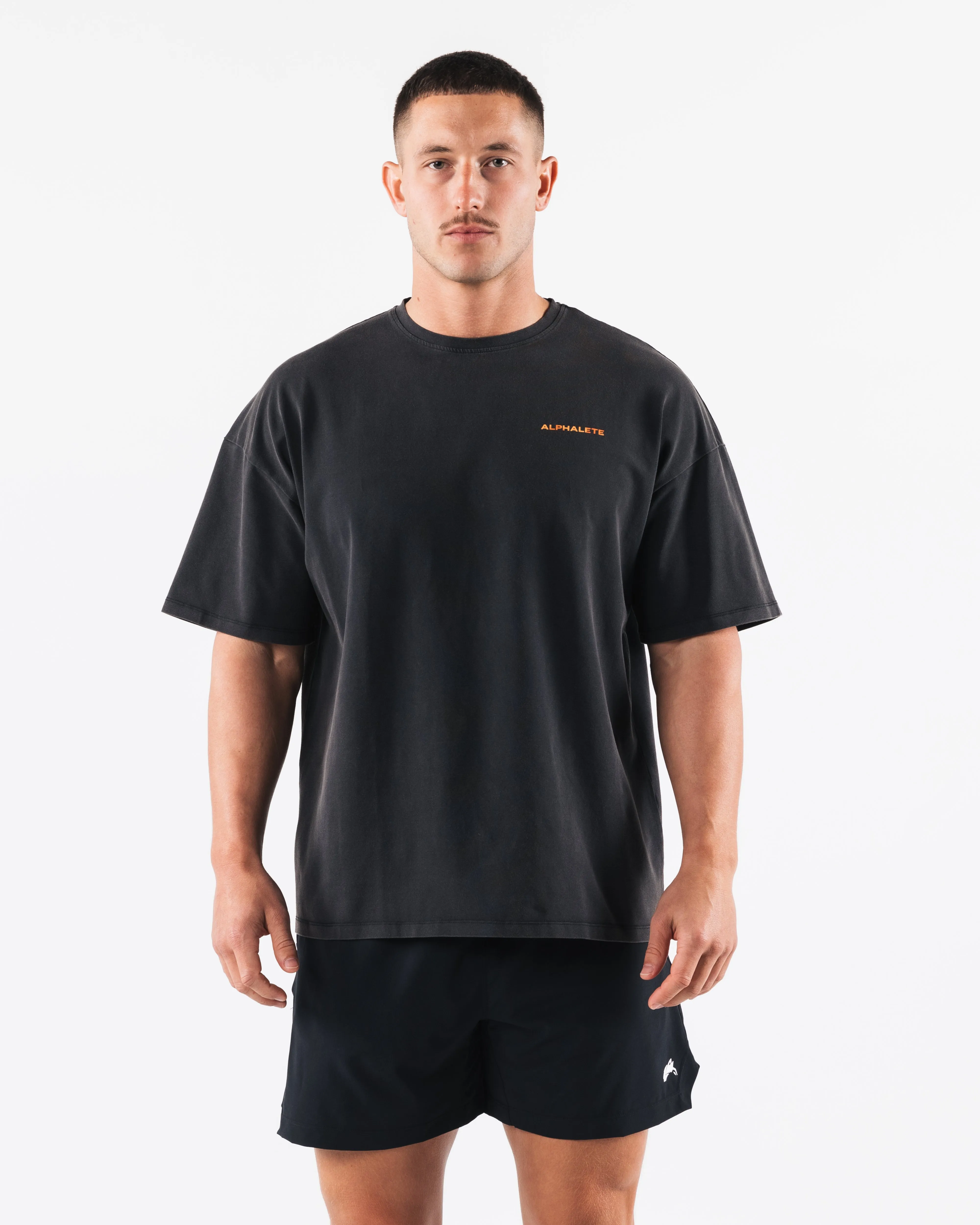 Breathe More Tee - Washed Black / Orange sold by Alphalete product image thumbnail 3