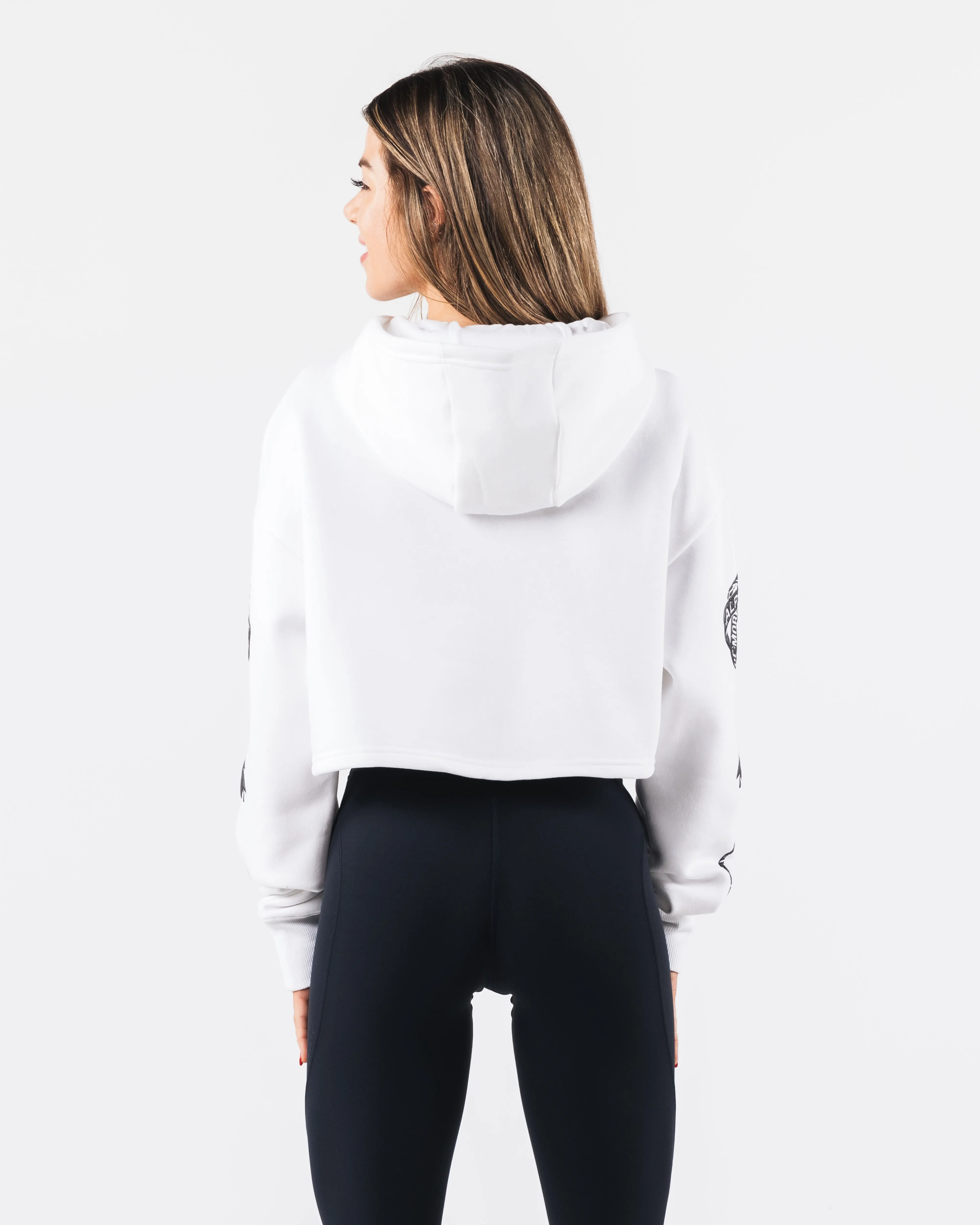 Trilogy Crop Hoodie - White sold by Alphalete product image thumbnail 4