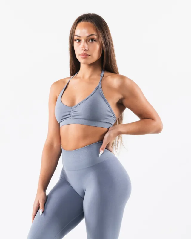 Amplify Halter Bra - Still Water sold by Alphalete