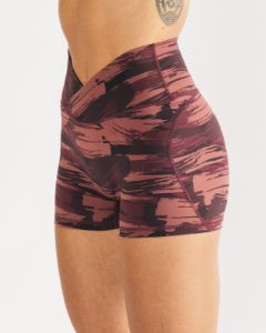 Surface Power Short 5" - Burgundy Canvas Camo sold by Alphalete