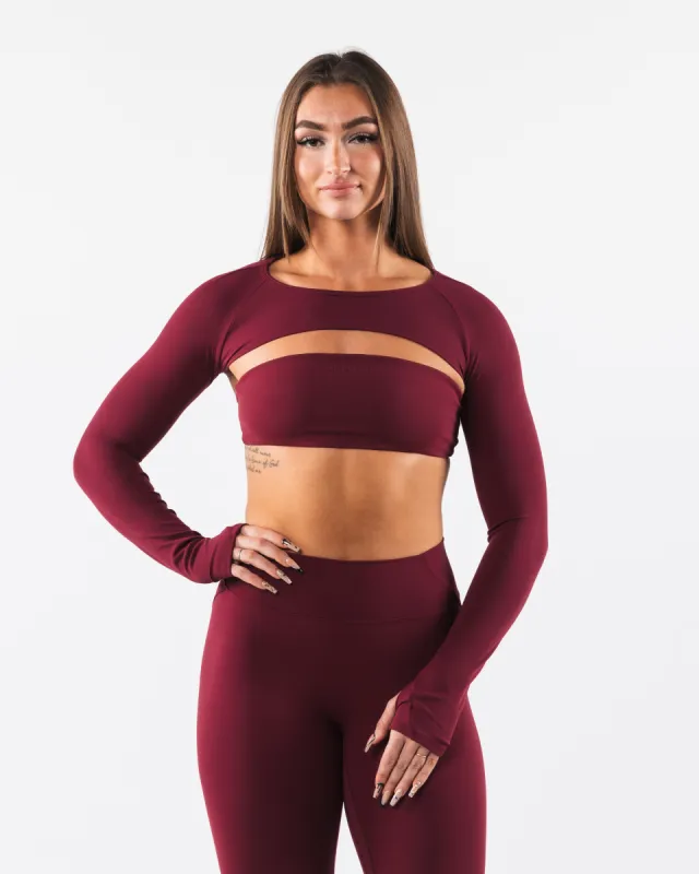 Aura Shrug LS - Cran sold by Alphalete